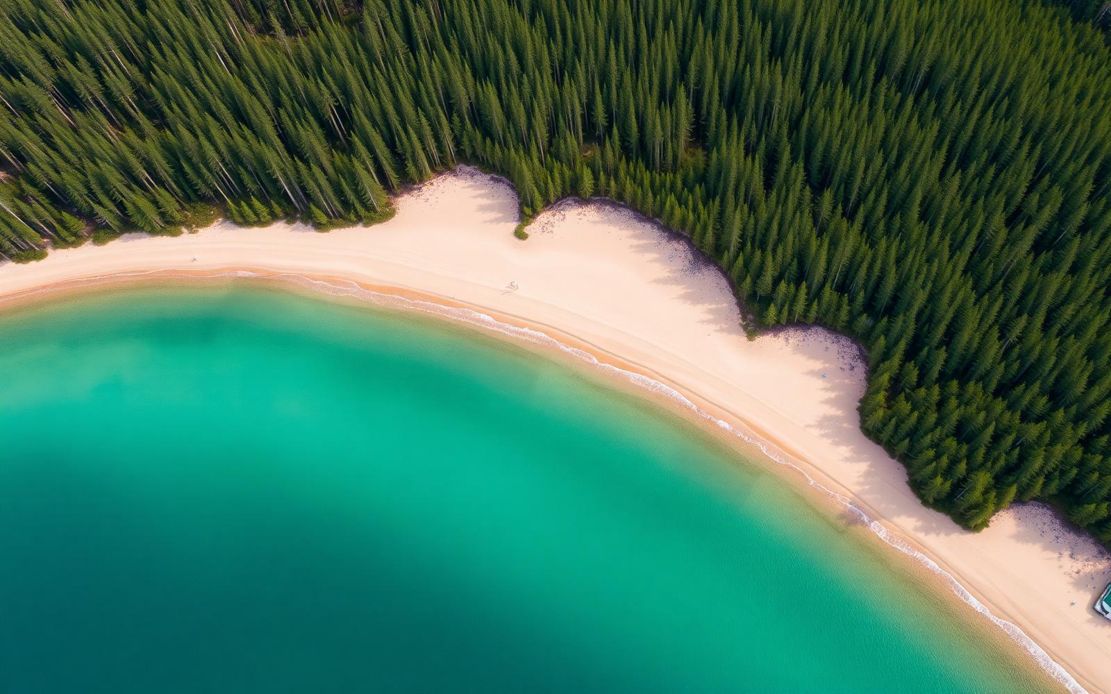Flygbild över Råbockas strand och kustlinje